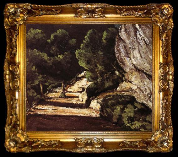 framed  Paul Cezanne path through the woods, ta009-2