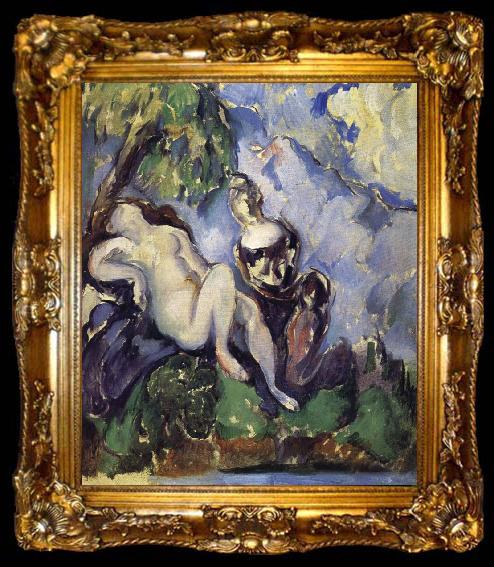 framed  Paul Cezanne Bath woman who, ta009-2