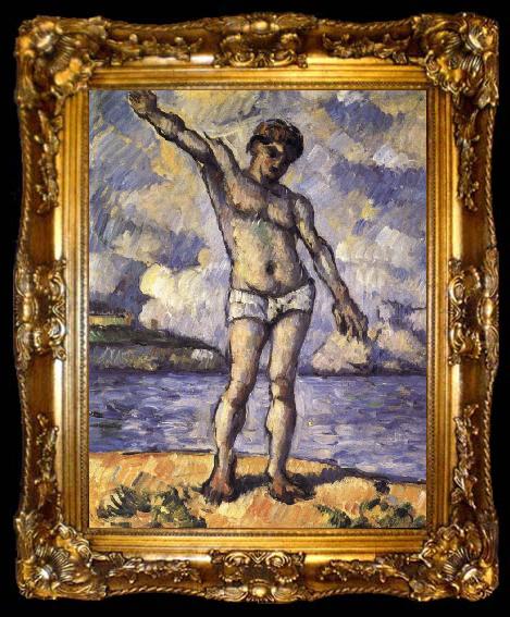 framed  Paul Cezanne from the draft Bathing, ta009-2