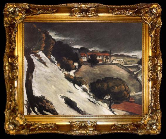 framed  Paul Cezanne snow, ta009-2