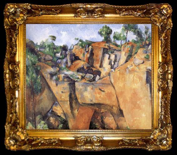 framed  Paul Cezanne landscape rocks, ta009-2