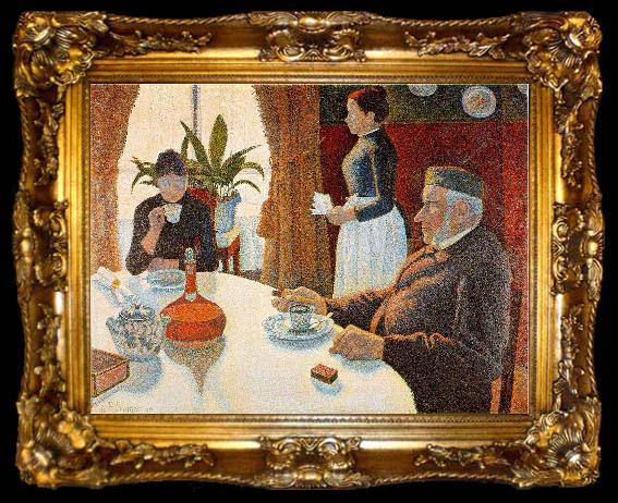 framed  Paul Signac Breakfast,, ta009-2