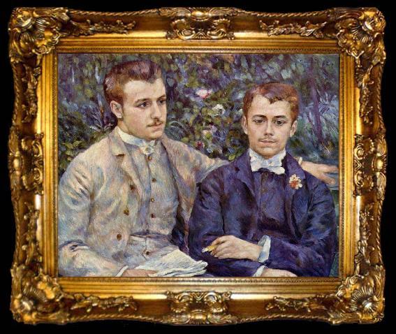 framed  Pierre-Auguste Renoir Portrait of Charles and Georges Durand Ruel,, ta009-2