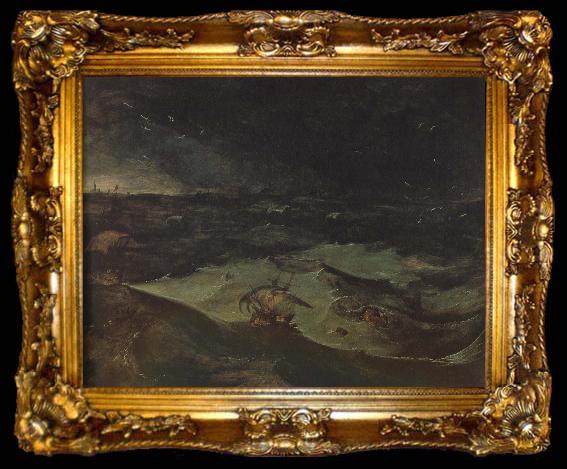 framed  Pieter Bruegel Sea scenery, ta009-2