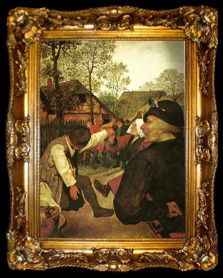 framed  Pieter Bruegel detalj fran bonddansen, ta009-2