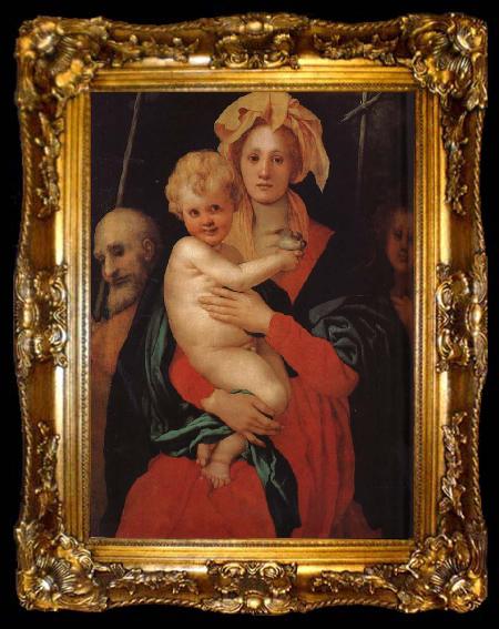 framed  Pontormo St. John family with small, ta009-2