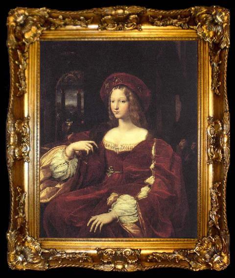 framed  RAFFAELLO Sanzio Portrait of Jeanne d