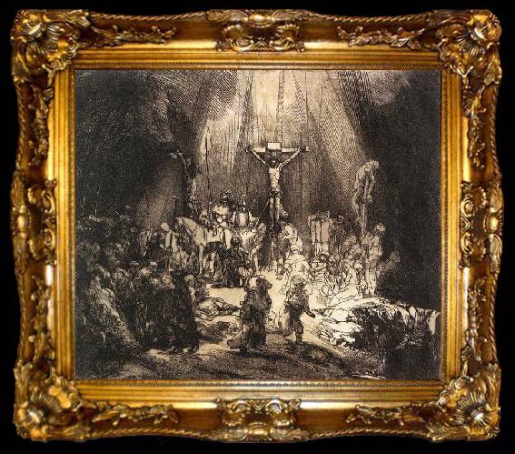 framed  REMBRANDT Harmenszoon van Rijn The Three Crosses, ta009-2