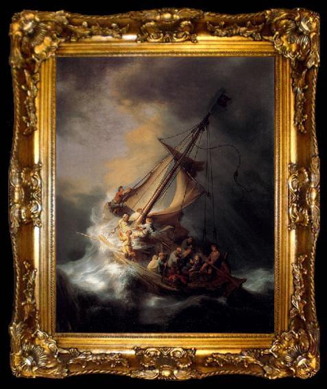 framed  REMBRANDT Harmenszoon van Rijn Christ in the Storm on the Lake of Galilee,, ta009-2