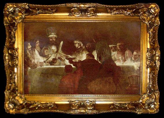 framed  REMBRANDT Harmenszoon van Rijn The Conspiracy of Claudius Civilis, ta009-2