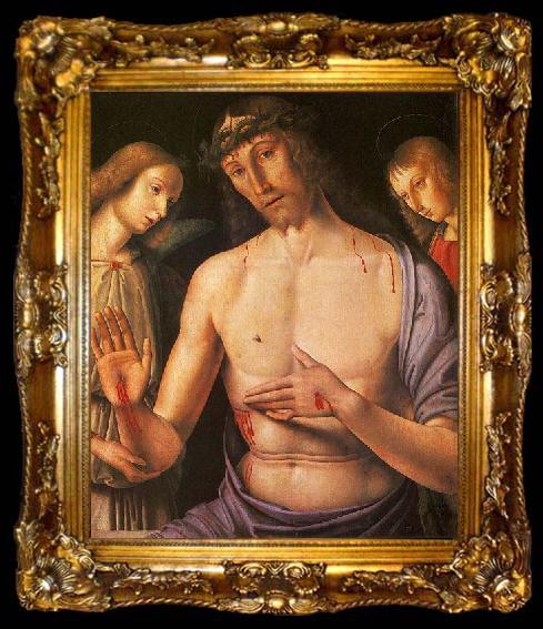 framed  Raphael Giovanni Santi, Raphael father Christ supported by two angels,, ta009-2