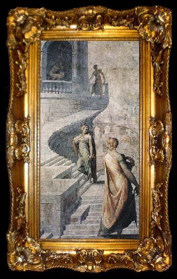 framed  SALVIATI, Cecchino del Bathsheba Goes to King David, ta009-2
