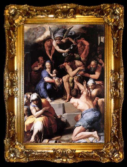 framed  TIBALDI, Pellegrino Adoration of the Christ Child, ta009-2