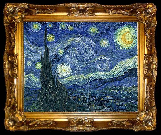 framed  Vincent Van Gogh The Starry Night, ta009-2