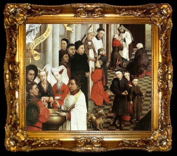 framed  WEYDEN, Rogier van der Seven Sacraments Altarpiece, ta009-2