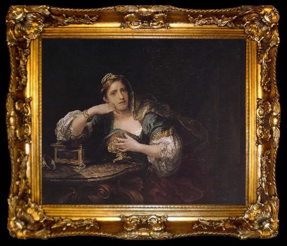 framed  William Hogarth The woman clutching his heart, ta009-2
