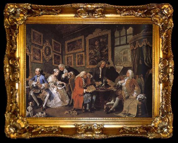 framed  William Hogarth Group painting fashionable marriage marriage, ta009-2