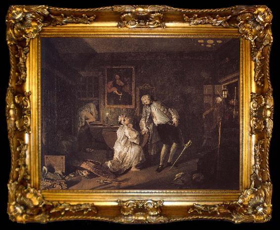 framed  William Hogarth Fashionable marriage groups count the death of painting, ta009-2