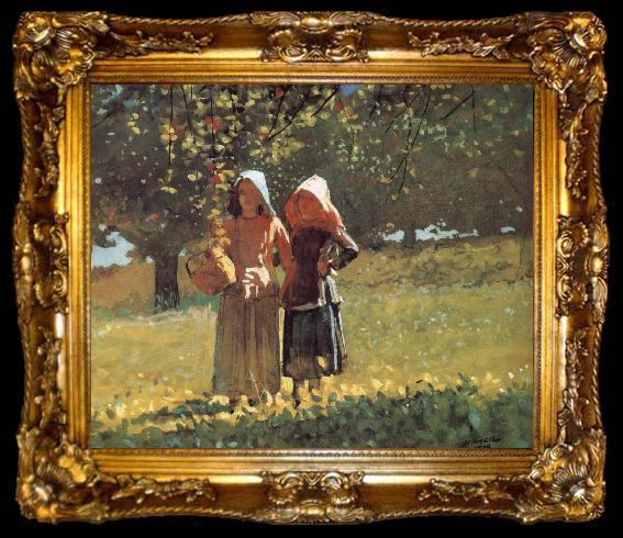 framed  Winslow Homer Mining Apple, ta009-2