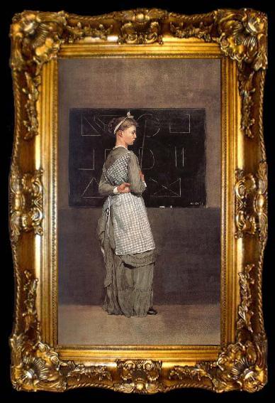 framed  Winslow Homer Blackboard, ta009-2