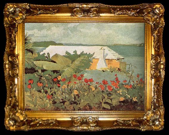 framed  Winslow Homer Gardens and Housing, ta009-2