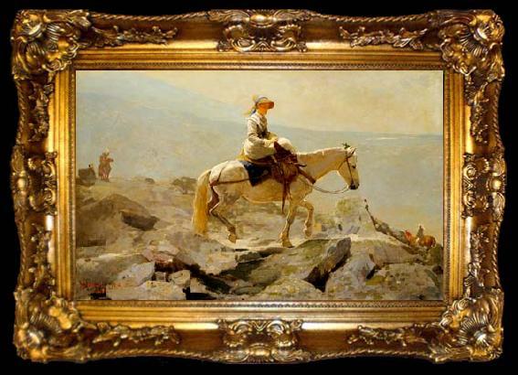 framed  Winslow Homer The Bridle Path, ta009-2