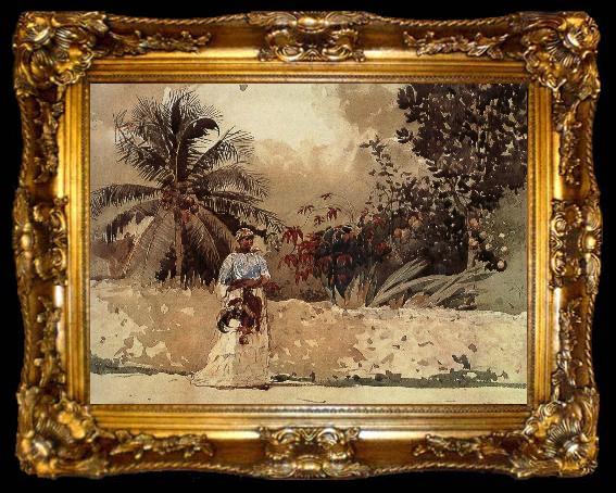 framed  Winslow Homer The way to the market, ta009-2