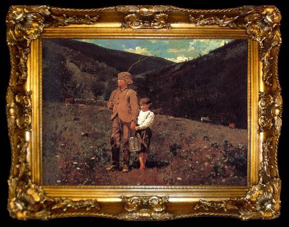 framed  Winslow Homer Across the pasture, ta009-2