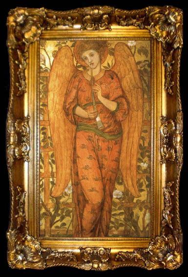 framed  marin mersenne this 19th century painting by john spencer shows an angel playing a cornett., ta009-2