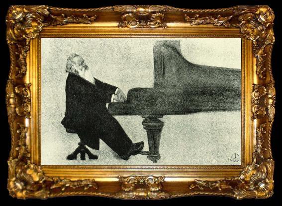 framed  robert schumann brahms had always been a fine pianist, having played since the age of seven, ta009-2