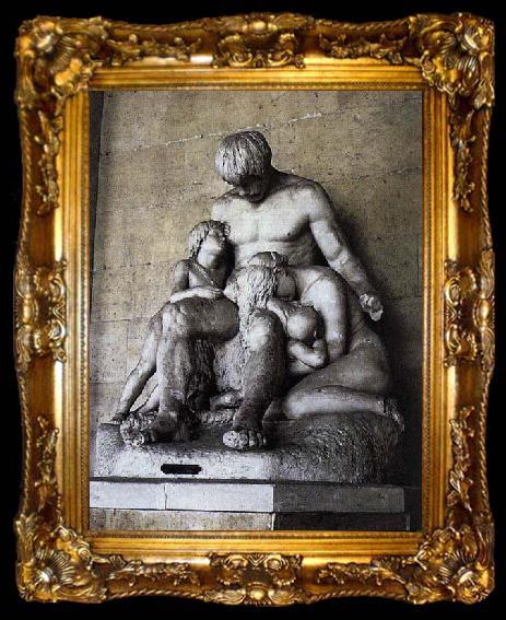 framed  unknow artist Cain and his Children Accursed of God, ta009-2