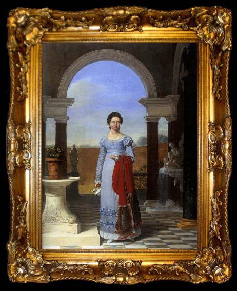 framed  unknow artist Portrait of Colette Versavel, ta009-2