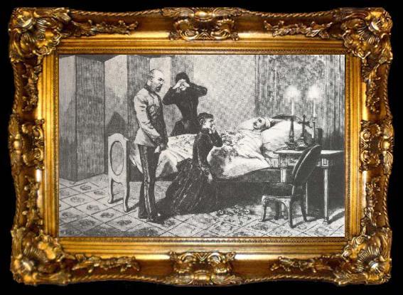 framed  unknow artist den dode prinsen aterfordes till slotet i wien, ta009-2