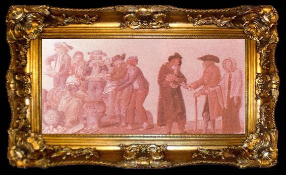 framed  unknow artist svaalt och hungersnod fran tiden for franska revolutinen, ta009-2