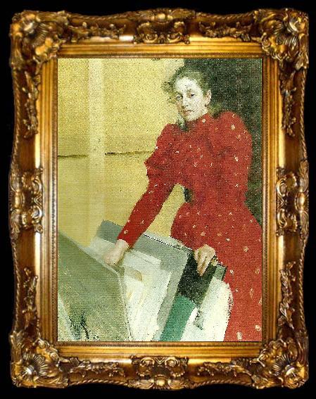 framed  Anders Zorn emma zorn lasande, ta009-2