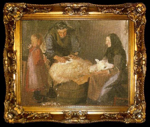framed  Anna Ancher et far  klippes, ta009-2