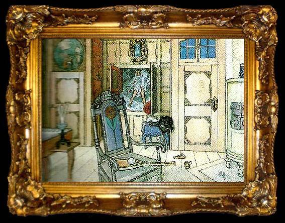 framed  Carl Larsson gammelrummet, ta009-2