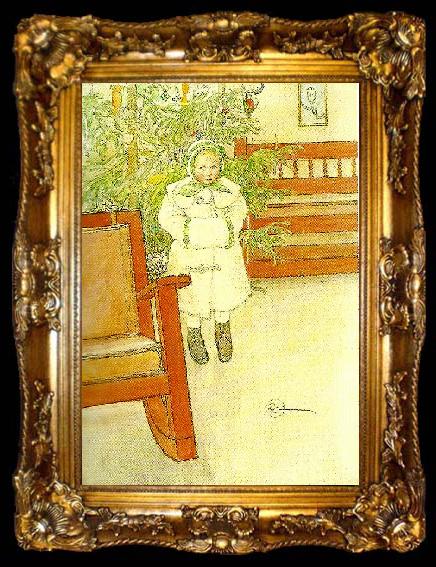framed  Carl Larsson flicka med gungstol, ta009-2