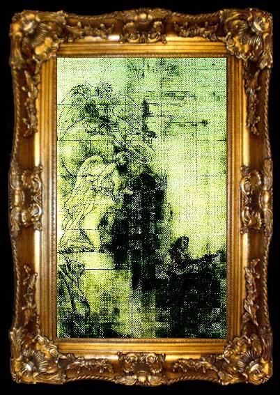 framed  Carl Larsson bildhuggarkonsten, ta009-2
