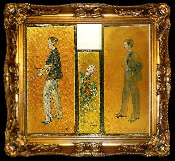 framed  Carl Larsson familjen borjeson, ta009-2