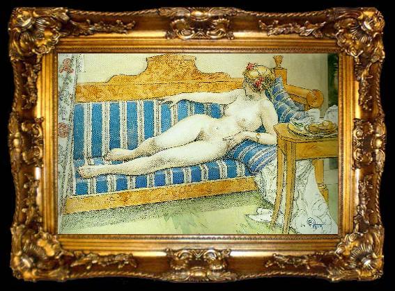 framed  Carl Larsson liggande modell, ta009-2