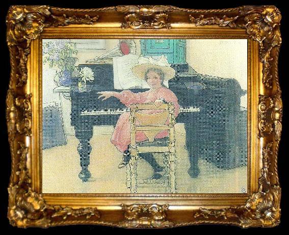 framed  Carl Larsson den blivande divan-brita, ta009-2