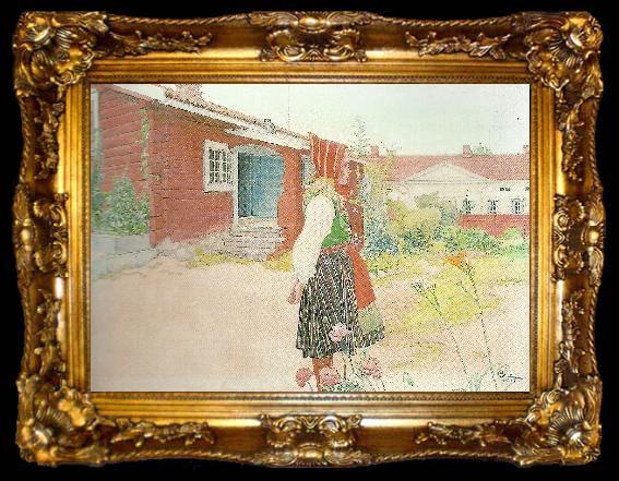 framed  Carl Larsson falugarden-garden fran falun, ta009-2