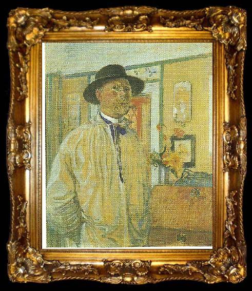 framed  Carl Larsson sjalvportratt, ta009-2