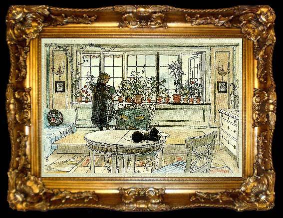 framed  Carl Larsson blomsterfonstret, ta009-2