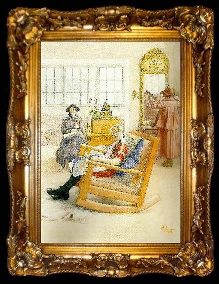 framed  Carl Larsson de tre-hattprovningen, ta009-2