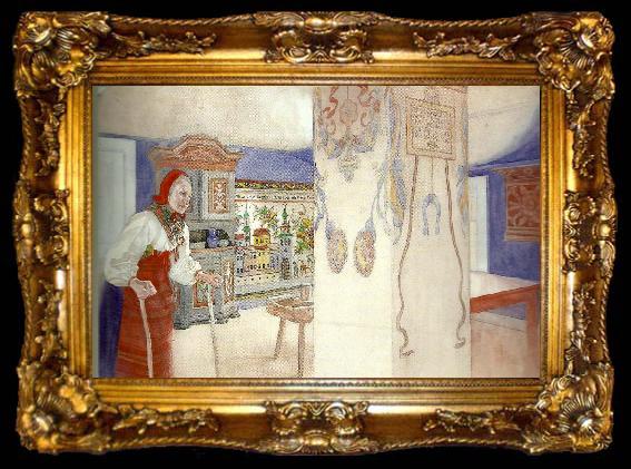 framed  Carl Larsson mor kersti-mitt nordiska museum, ta009-2