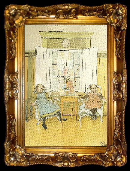 framed  Carl Larsson kerstis frammande, ta009-2