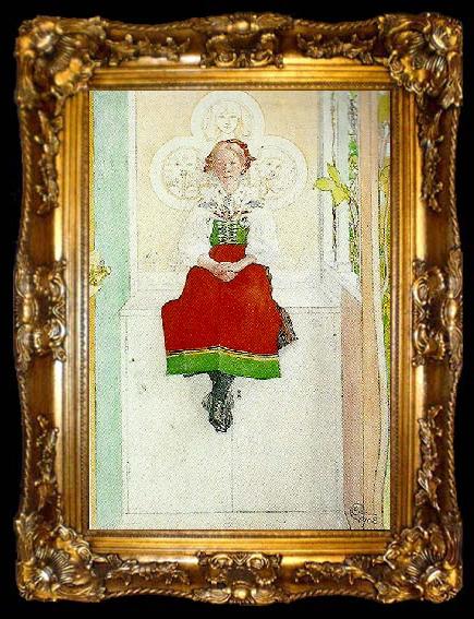 framed  Carl Larsson lisbeth i sundbornsdrakt, ta009-2