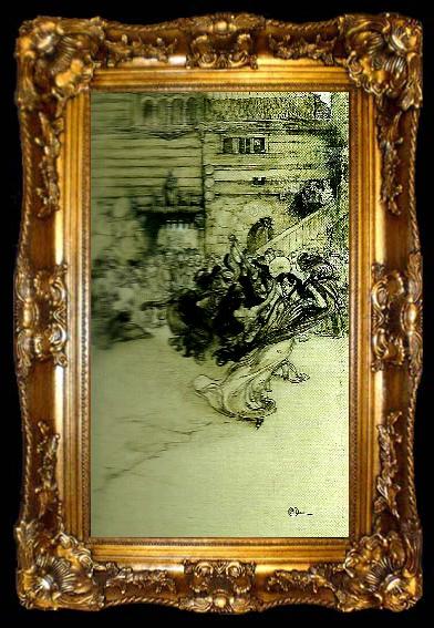 framed  Carl Larsson llustrationer till vikor rydbergs singoalla, ta009-2